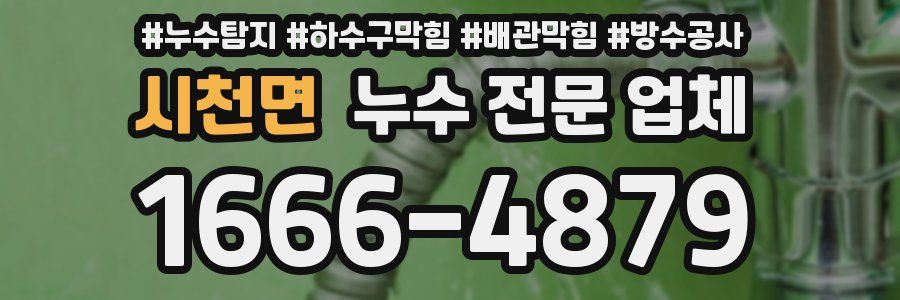 시천면 누수 전문 업체
