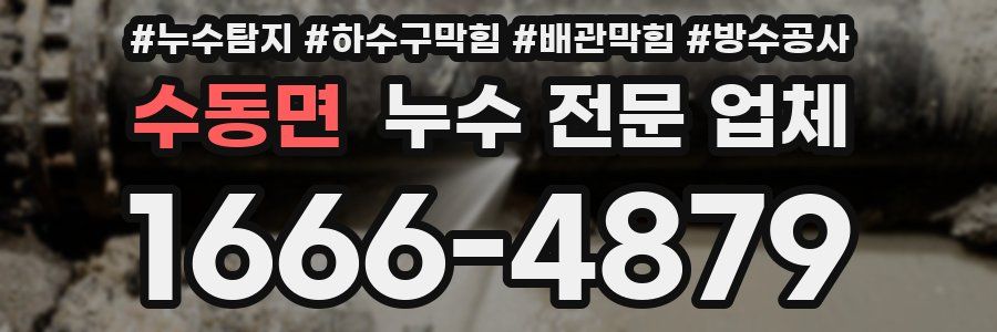 수동면 누수 전문 업체