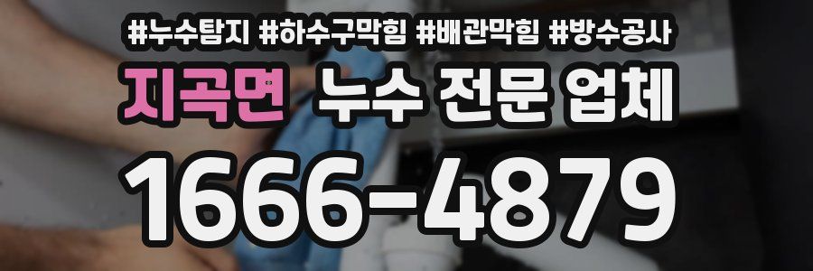 지곡면 누수 전문 업체