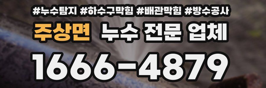 주상면 누수 전문 업체