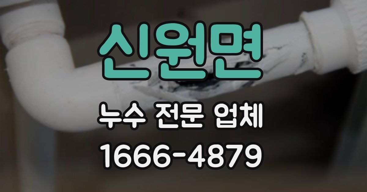 신원면 누수 전문 업체