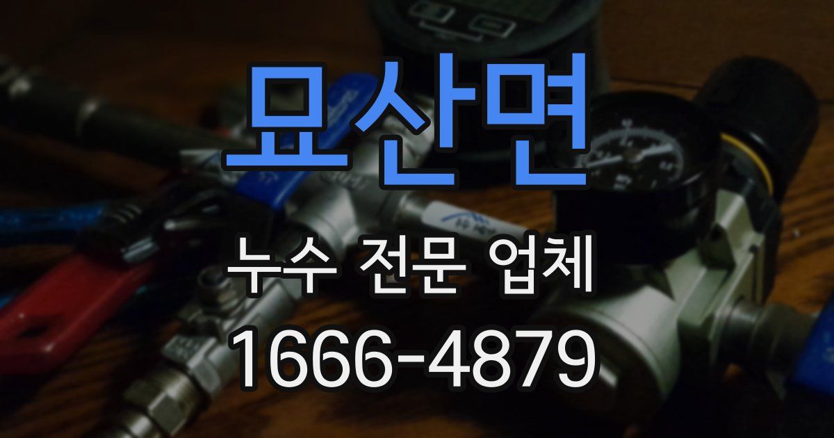 묘산면 누수 전문 업체