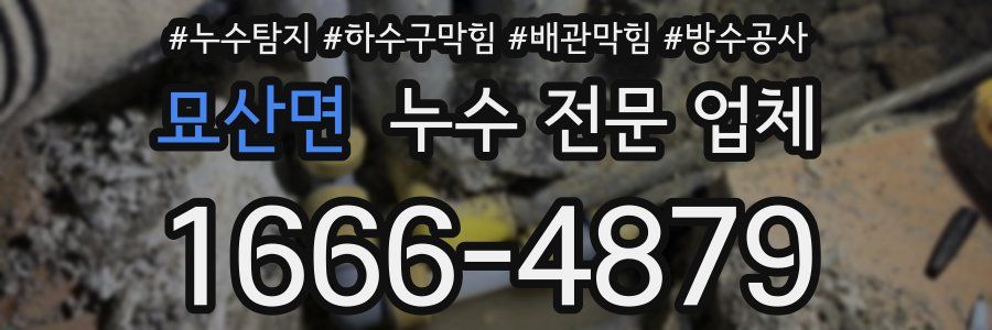 묘산면 누수 전문 업체