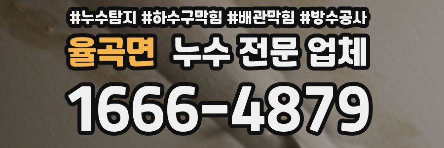 율곡면 누수 전문 업체