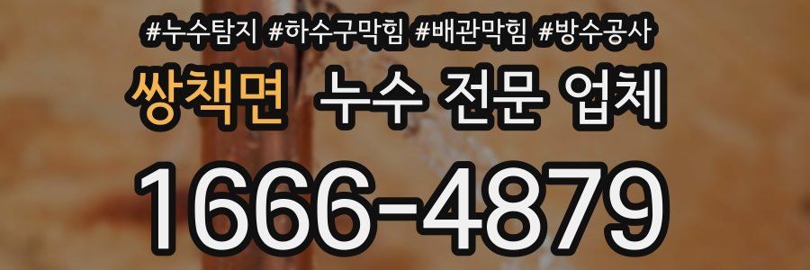 쌍책면 누수 전문 업체