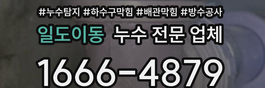 일도이동 누수 전문 업체