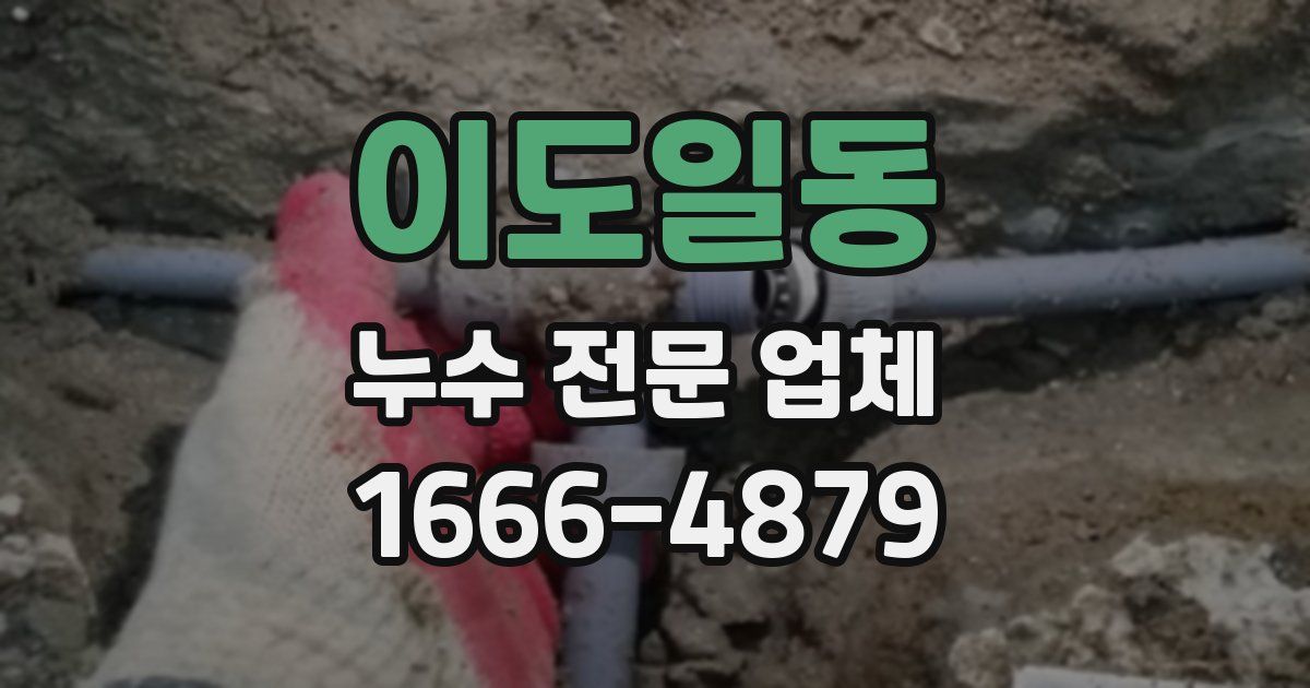이도일동 누수 전문 업체