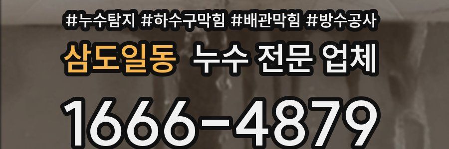삼도일동 누수 전문 업체