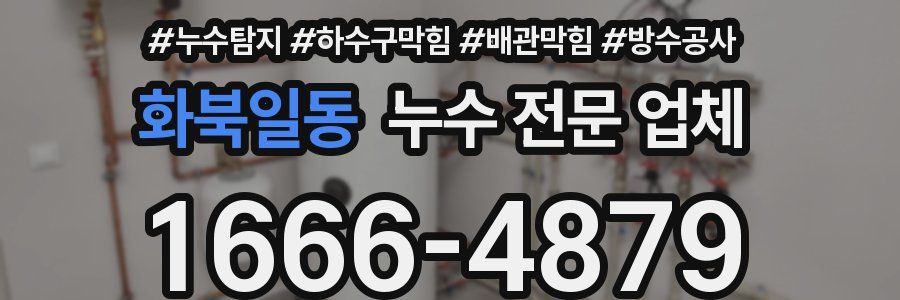 화북일동 누수 전문 업체