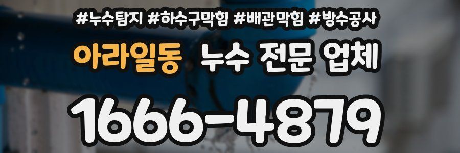 아라일동 누수 전문 업체