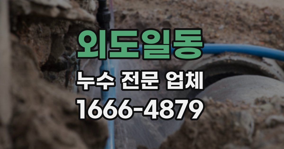 외도일동 누수 전문 업체