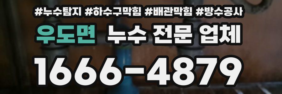 우도면 누수 전문 업체
