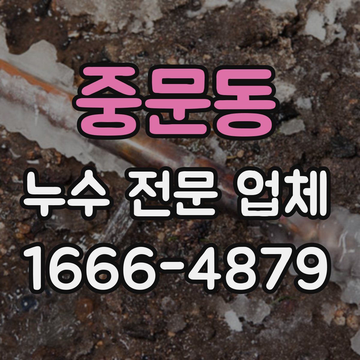 중문동 누수 전문 업체