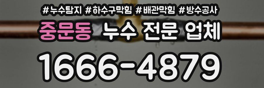 중문동 누수 전문 업체