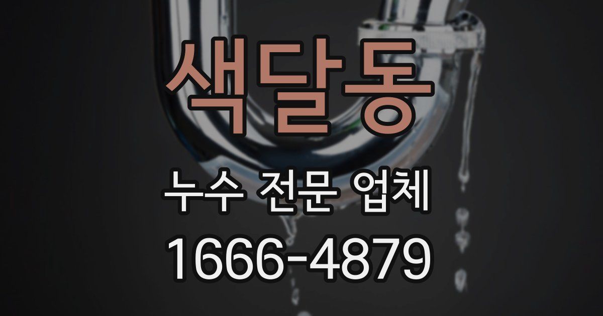 색달동 누수 전문 업체