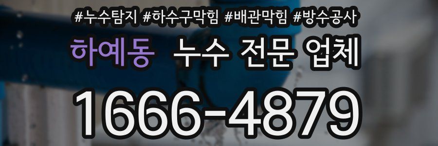 하예동 누수 전문 업체