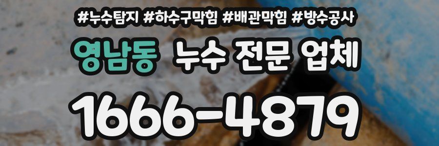 영남동 누수 전문 업체