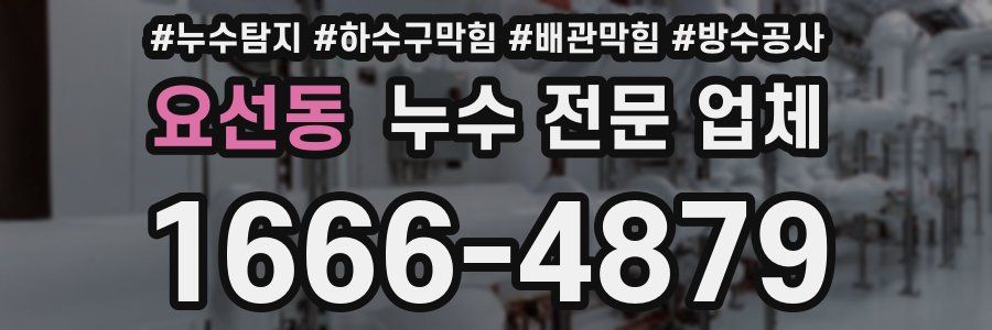 요선동 누수 전문 업체