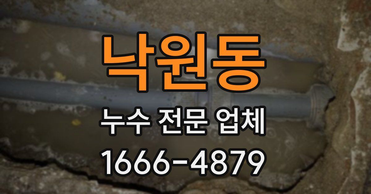 낙원동 누수 전문 업체