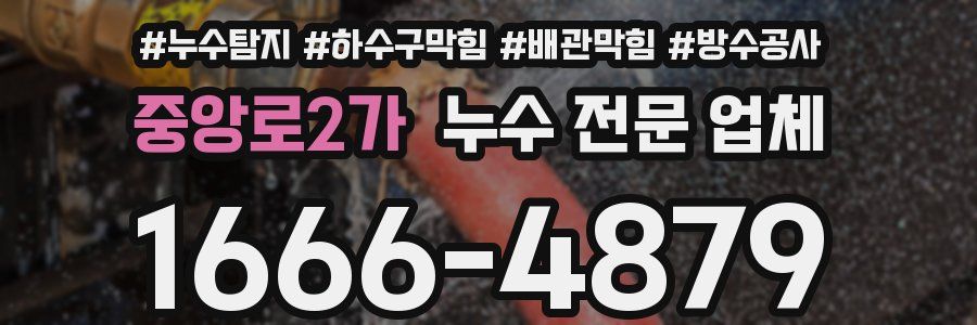 중앙로2가 누수 전문 업체
