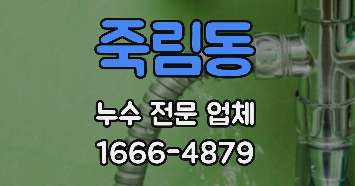 죽림동 누수 전문 업체