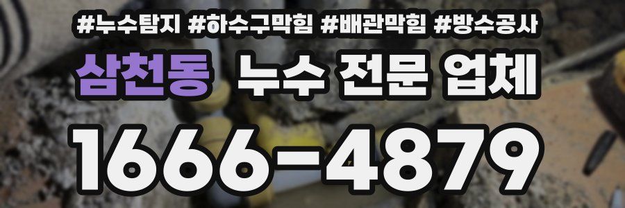 삼천동 누수 전문 업체