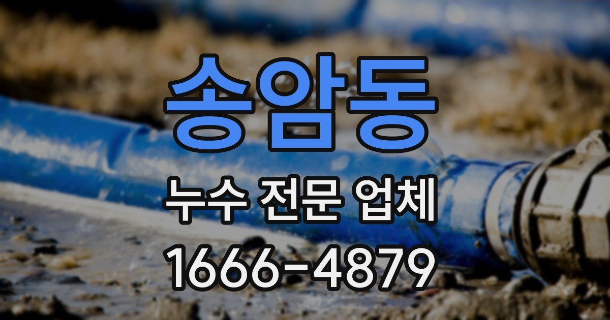 송암동 누수 전문 업체