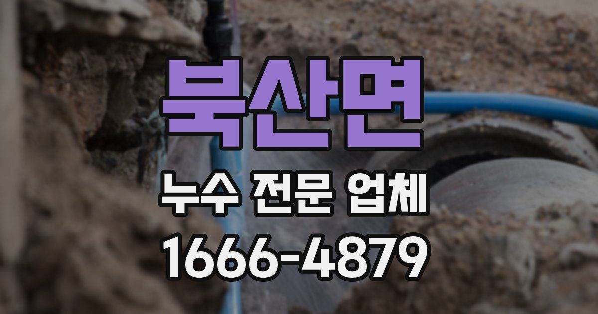 북산면 누수 전문 업체