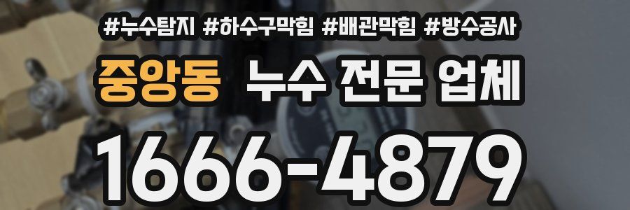 중앙동 누수 전문 업체