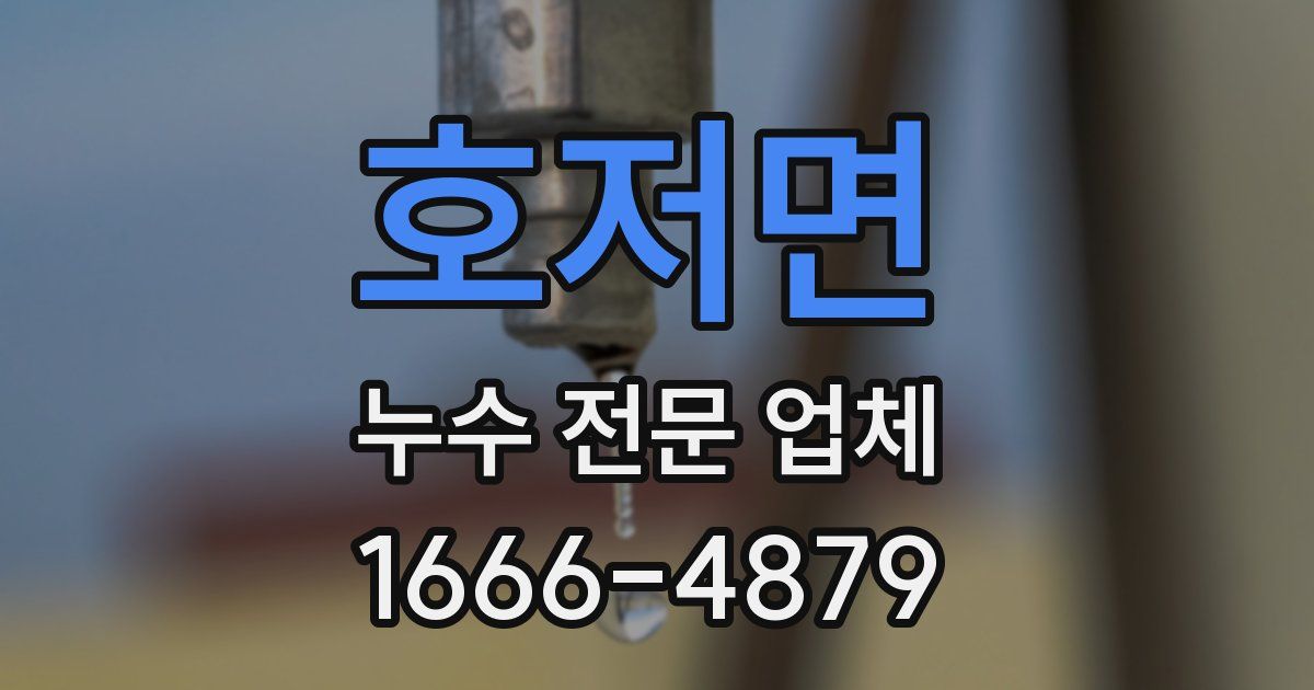 호저면 누수 전문 업체