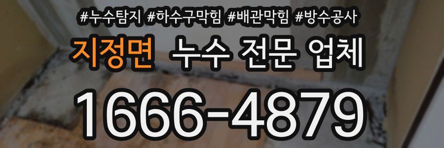 지정면 누수 전문 업체