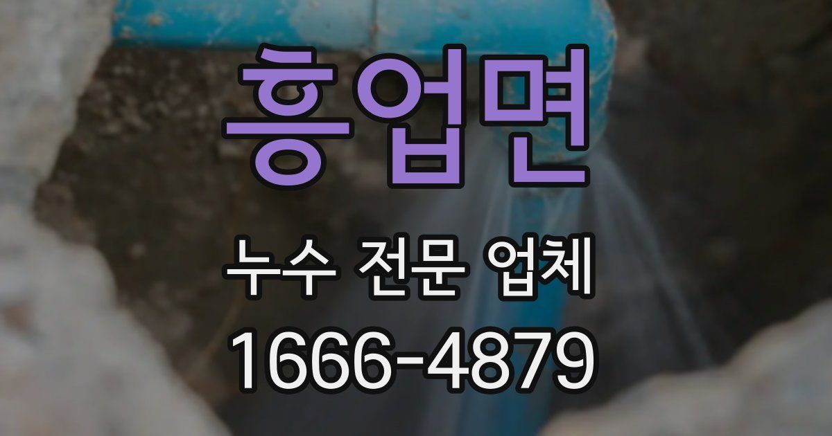 흥업면 누수 전문 업체
