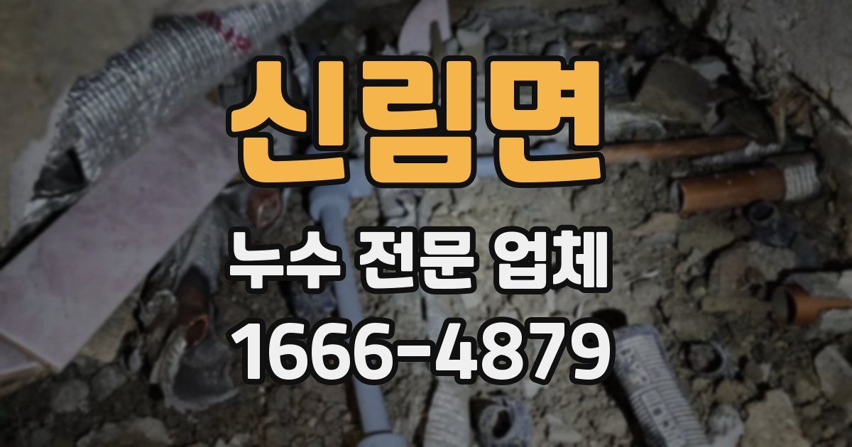 신림면 누수 전문 업체