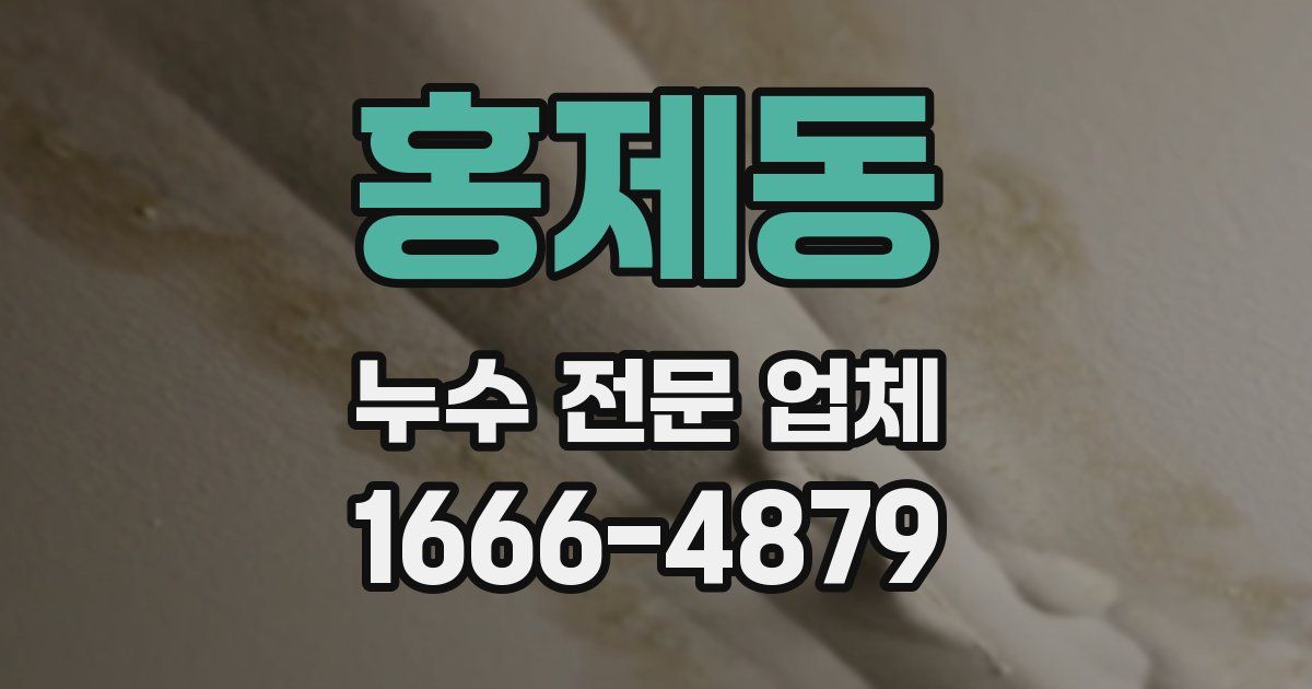 홍제동 누수 전문 업체