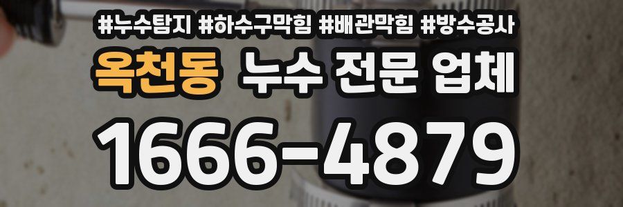 옥천동 누수 전문 업체