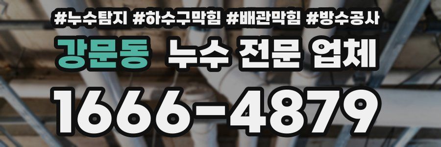 강문동 누수 전문 업체