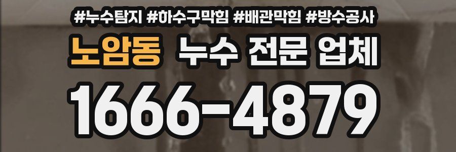 노암동 누수 전문 업체