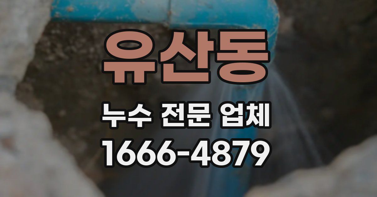 유산동 누수 전문 업체