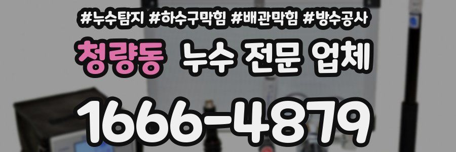 청량동 누수 전문 업체