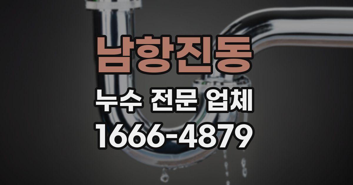 남항진동 누수 전문 업체