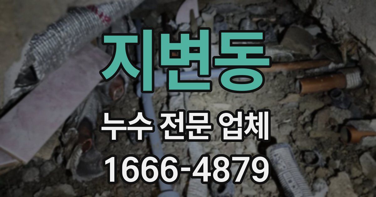 지변동 누수 전문 업체