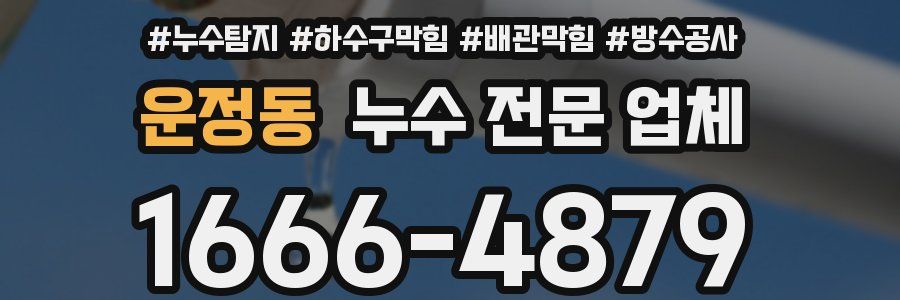 운정동 누수 전문 업체