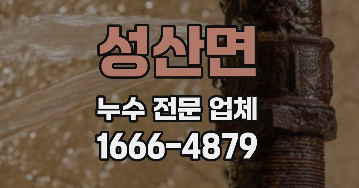 성산면 누수 전문 업체