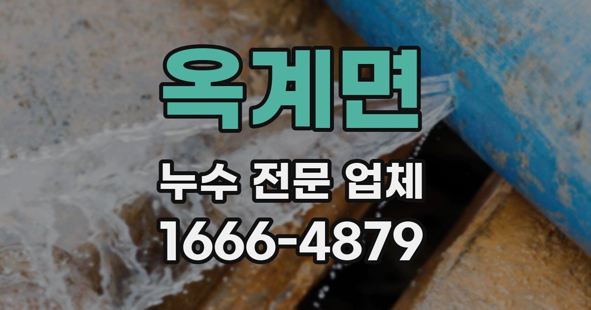 옥계면 누수 전문 업체