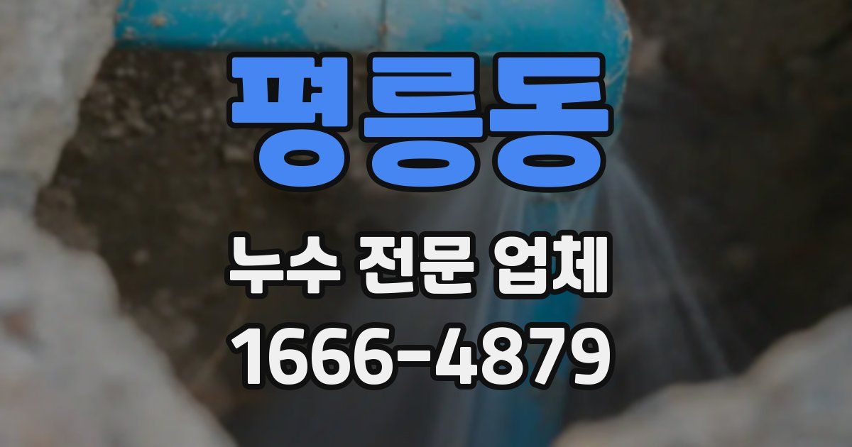평릉동 누수 전문 업체