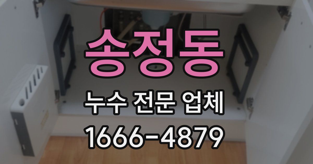 송정동 누수 전문 업체