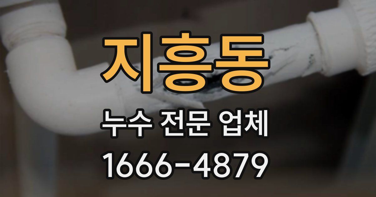 지흥동 누수 전문 업체