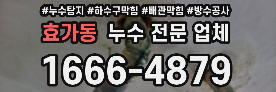 효가동 누수 전문 업체