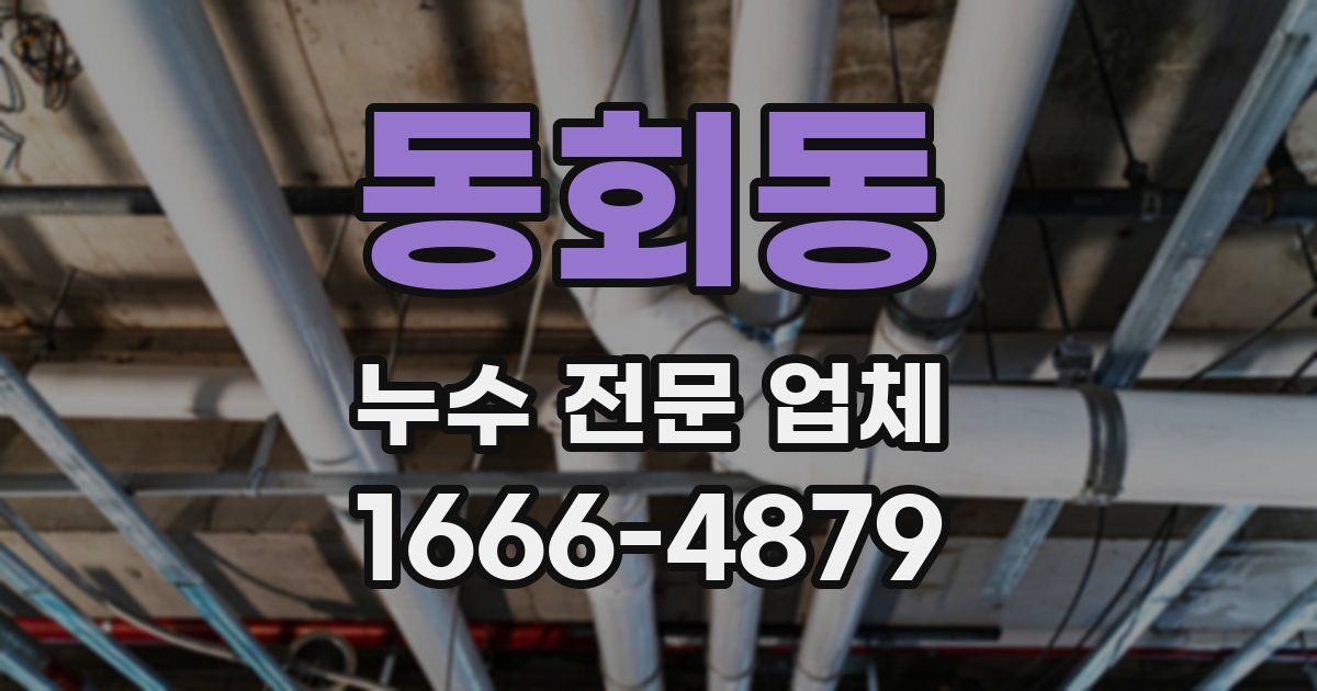 동회동 누수 전문 업체