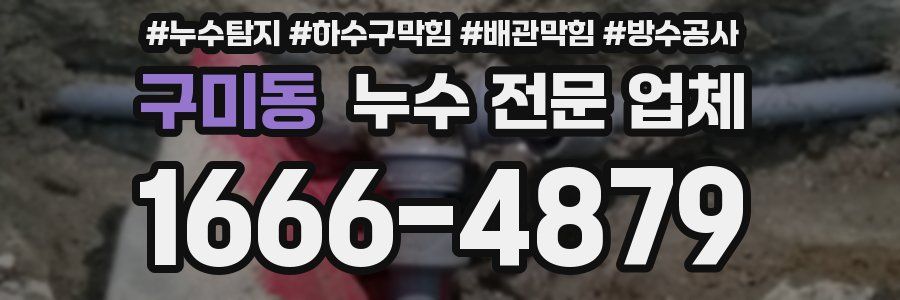 구미동 누수 전문 업체